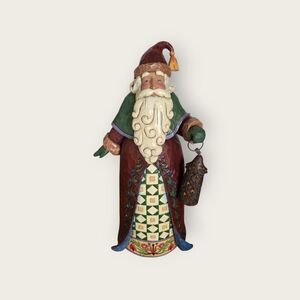 Jim Shore Santa Figurine in Burgundy and Green